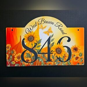 Custom Address Sign | Any Theme  Number Plaque | Outdoor Door Sign | Person